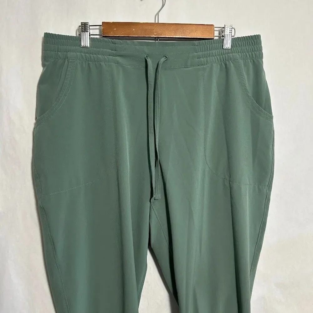 Duluth Trading Womens Pull-on Pier Genius Jogger Pants L Green Athleisure - Picture 4 of 9